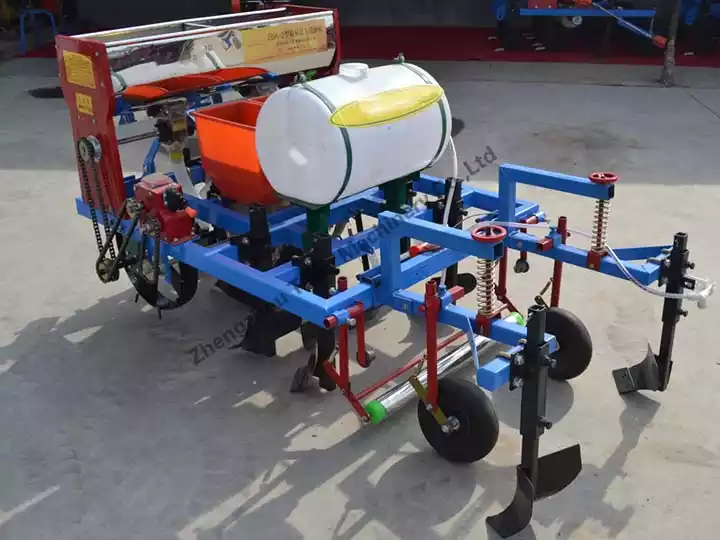 Two-row groundnut sowing machine