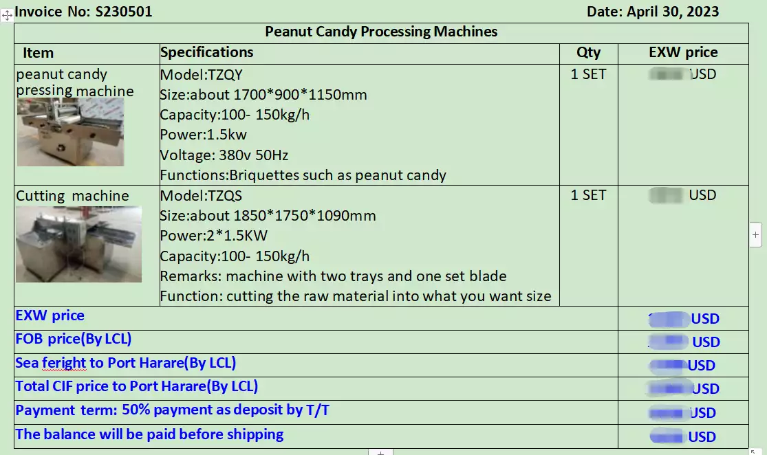 Peanut candy making machine pi-2